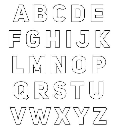 Cut Out Printable Letter Stencils